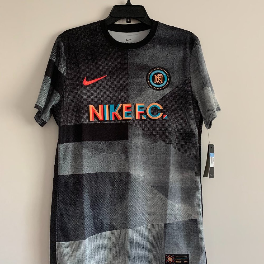 Men's Nike Football Club Soccer Jersey Mexico City Black and grey